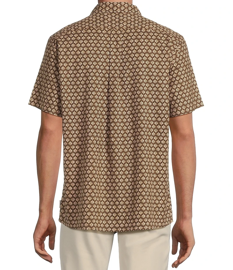 Rowm Big & Tall Short Sleeve Outsider Leaf Print Shirt