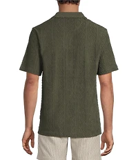 Rowm Big & Tall Short Sleeve Solid Terry Camp Shirt