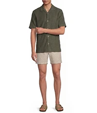 Rowm Big & Tall Short Sleeve Solid Terry Camp Shirt