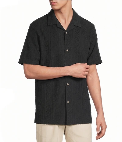Rowm Big & Tall Short Sleeve Solid Terry Camp Shirt