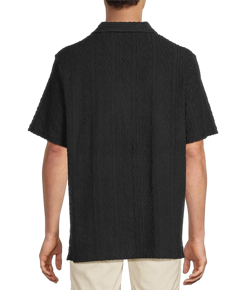 Rowm Big & Tall Short Sleeve Solid Terry Camp Shirt