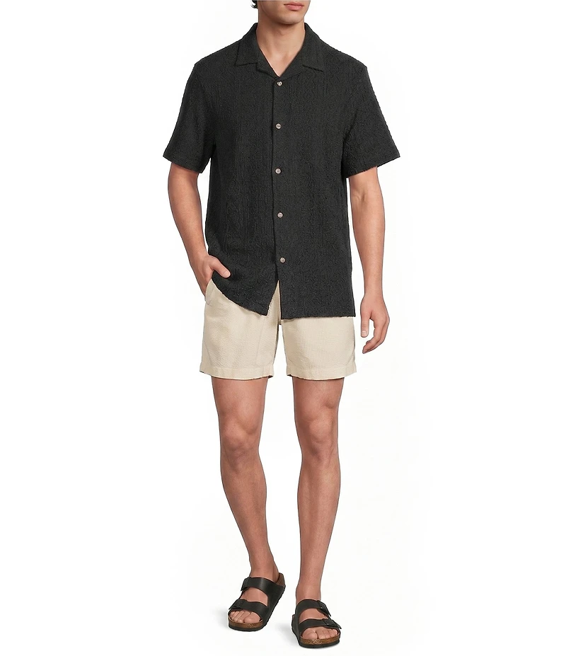 Rowm Big & Tall Short Sleeve Solid Terry Camp Shirt
