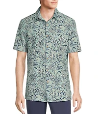 Rowm Big & Tall Tourister Rec & Relax Short Sleeve Floral Print Shirt