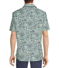 Rowm Big & Tall Tourister Rec & Relax Short Sleeve Floral Print Shirt