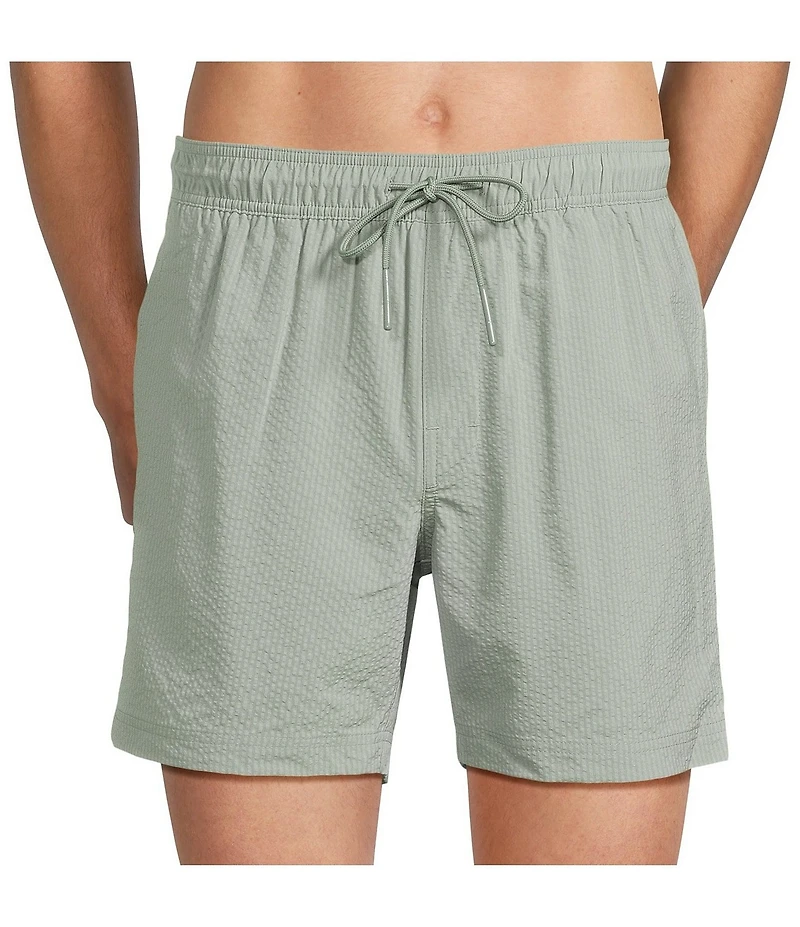 Rowm Daydipper 6#double; Solid Seersucker Swim Trunks
