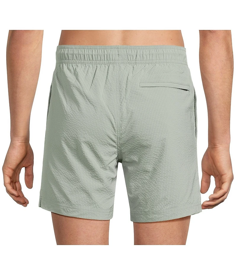 Rowm Daydipper 6#double; Solid Seersucker Swim Trunks