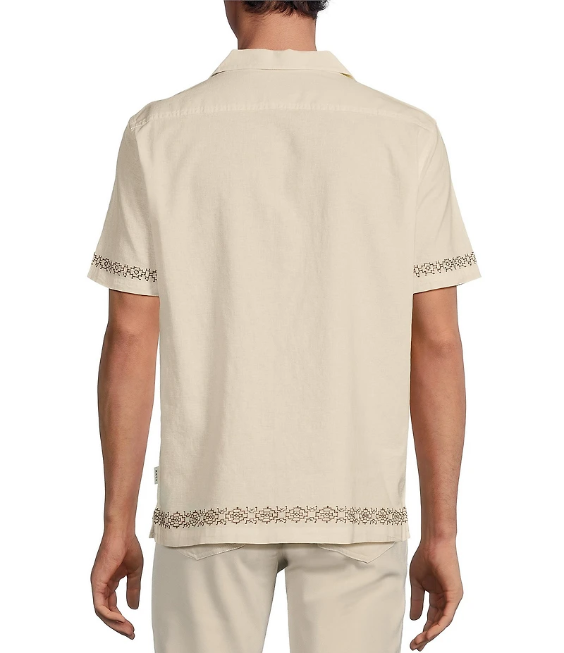 Rowm Embroidered Short Sleeve Woven Shirt