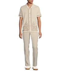 Rowm Embroidered Short Sleeve Woven Shirt