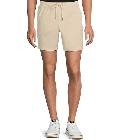 Rowm Flat Front Solid 7#double; Inseam Shorts