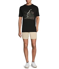 Rowm Flat Front Solid 7#double; Inseam Shorts
