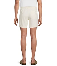 Rowm Flat Front Solid 7#double; Inseam Textured Shorts