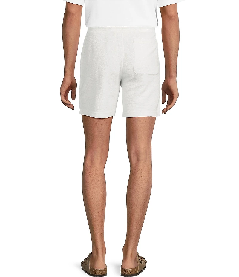 Rowm Flat Front Solid 7#double; Inseam Texture Shorts