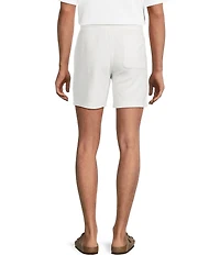 Rowm Flat Front Solid 7#double; Inseam Texture Shorts