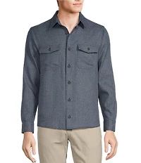 Rowm Long Sleeve 2 Pocket Jaspe Textured Button-Down Sport Shirt