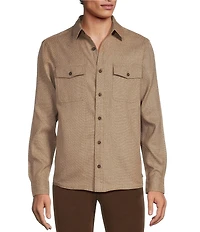 Rowm Long Sleeve 2 Pocket Jaspe Textured Button-Down Sport Shirt