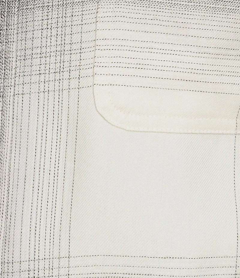 Rowm Long Sleeve 2 Pocket Jaspe Ombre Plaid Button Down Sport Shirt