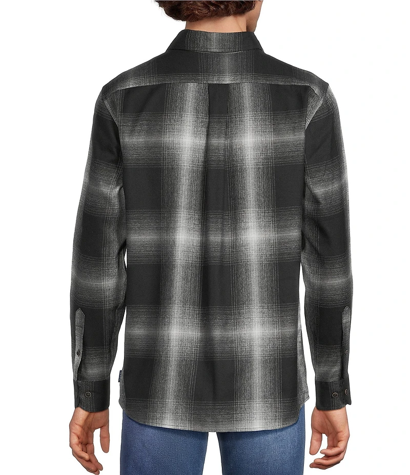Rowm Long Sleeve 2 Pocket Jaspe Ombre Plaid Button Down Sport Shirt