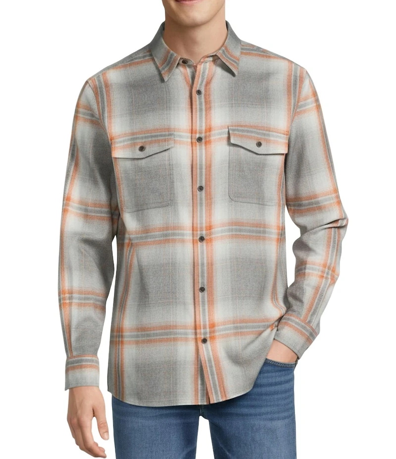Rowm Long Sleeve 2 Pocket Jasper Plaid Button Down Sport Shirt