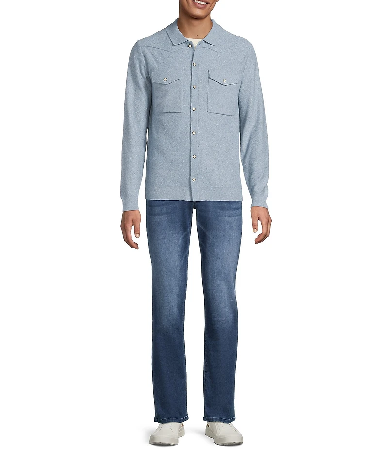 Rowm Long Sleeve Button Front Sweater