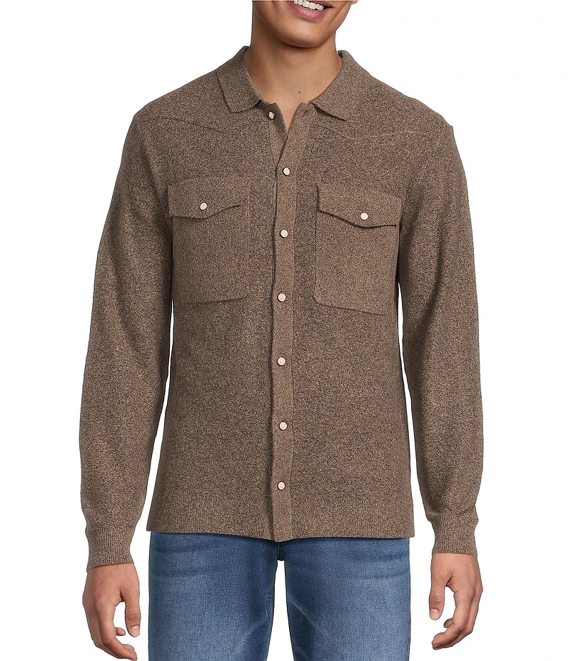 Rowm Long Sleeve Button Front Sweater