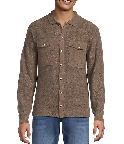 Rowm Long Sleeve Button Front Sweater