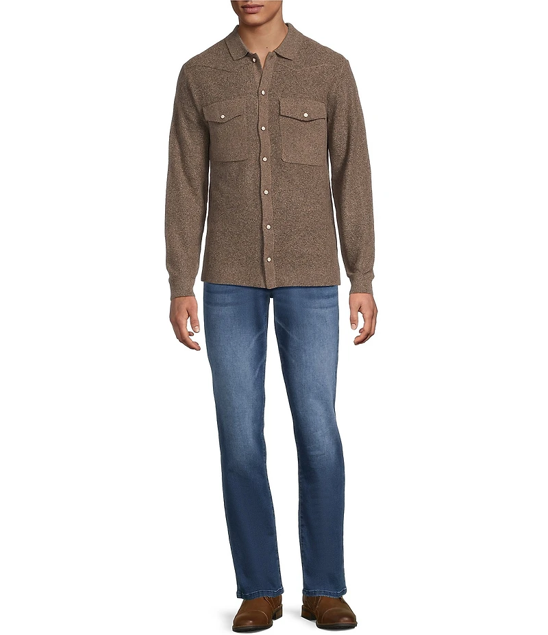 Rowm Long Sleeve Button Front Sweater