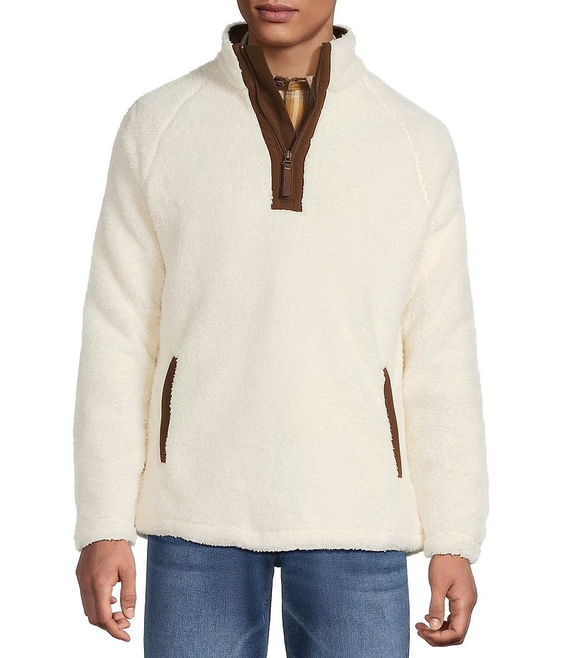 Rowm Long Sleeve Embroidered Fleece Quarter Zip