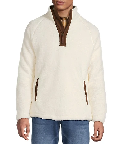 Rowm Long Sleeve Embroidered Fleece Quarter Zip