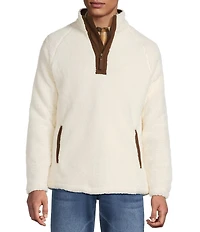 Rowm Long Sleeve Embroidered Fleece Quarter Zip