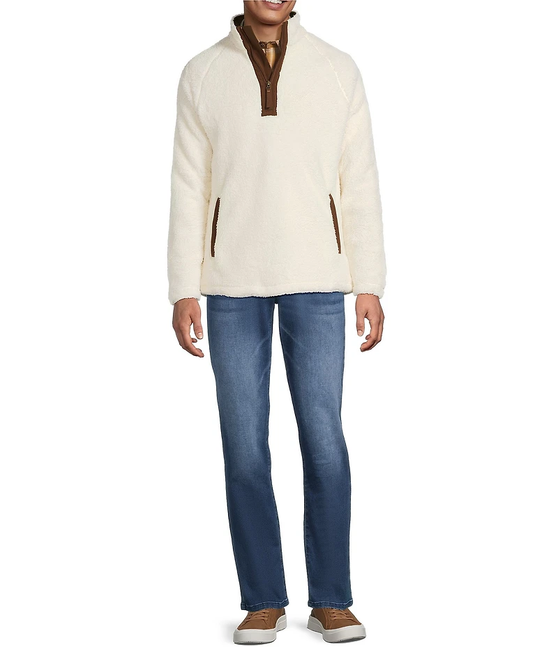 Rowm Long Sleeve Embroidered Fleece Quarter Zip