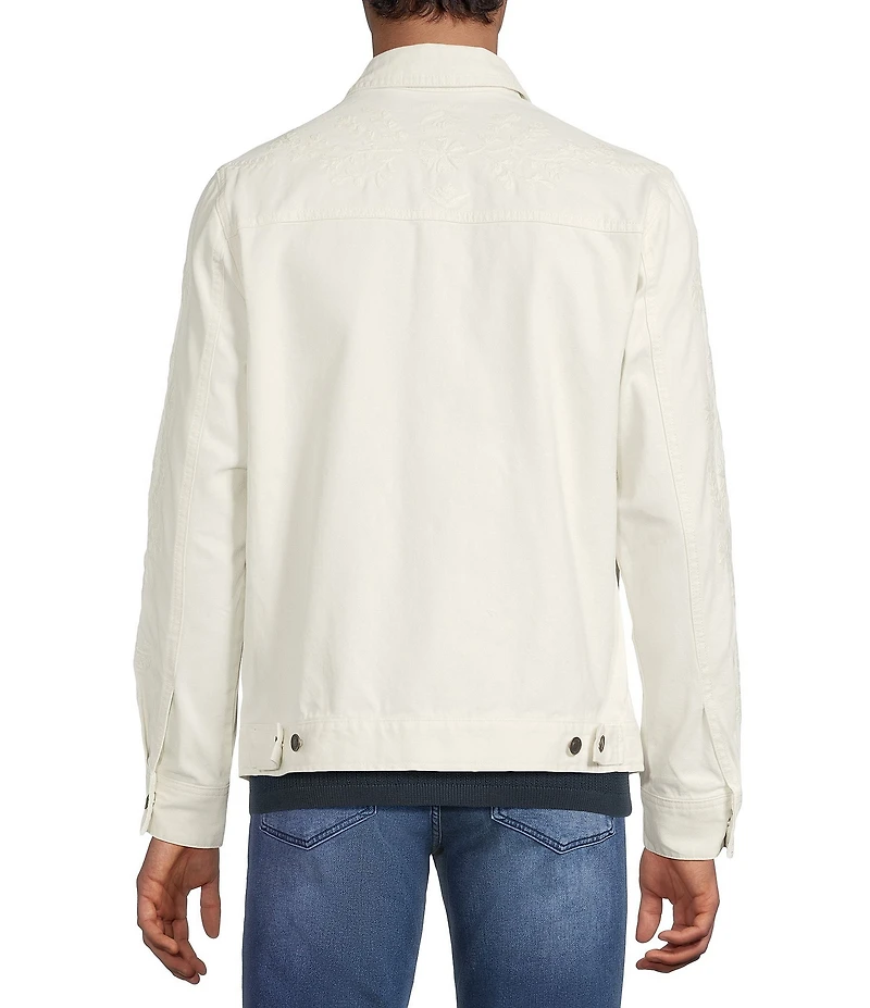 Rowm Long Sleeve Embroidered Shirt Jacket