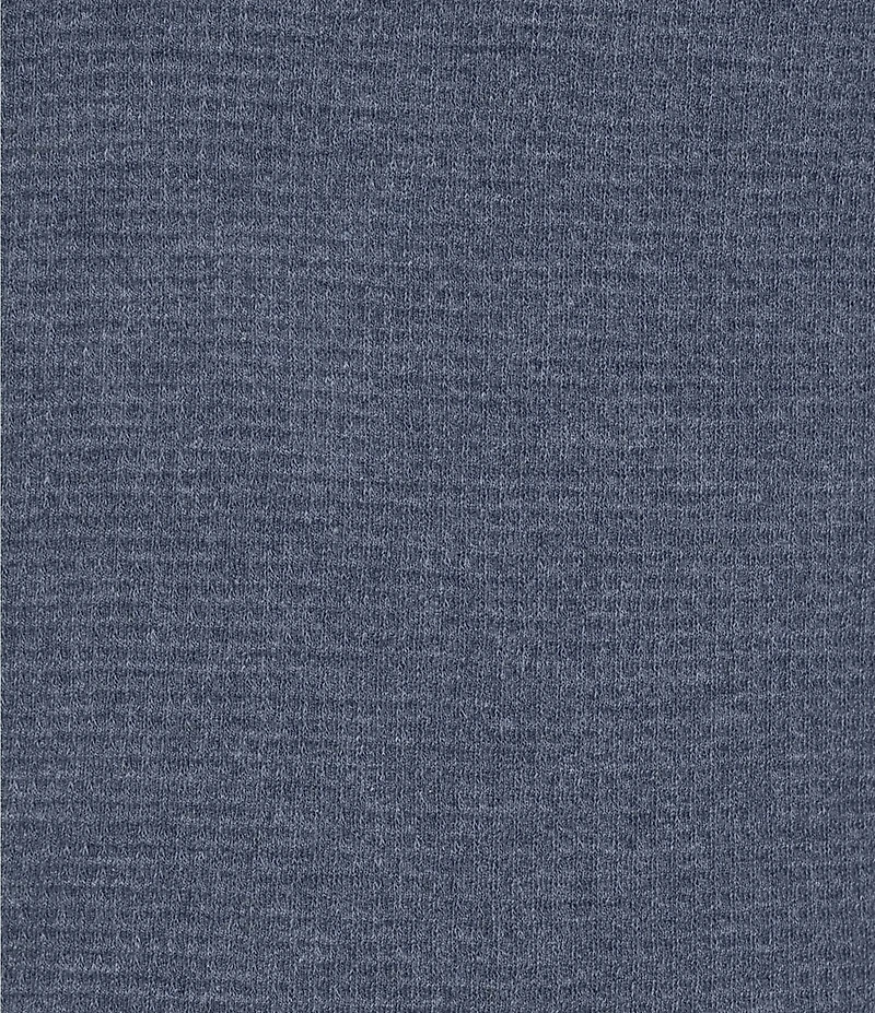 Rowm Long Sleeve Garment Washed Solid Waffle Henley Shirt