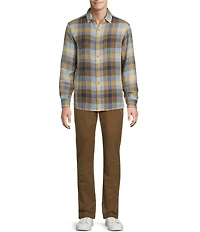 Rowm Long Sleeve Herringbone Medium Check Woven Shirt