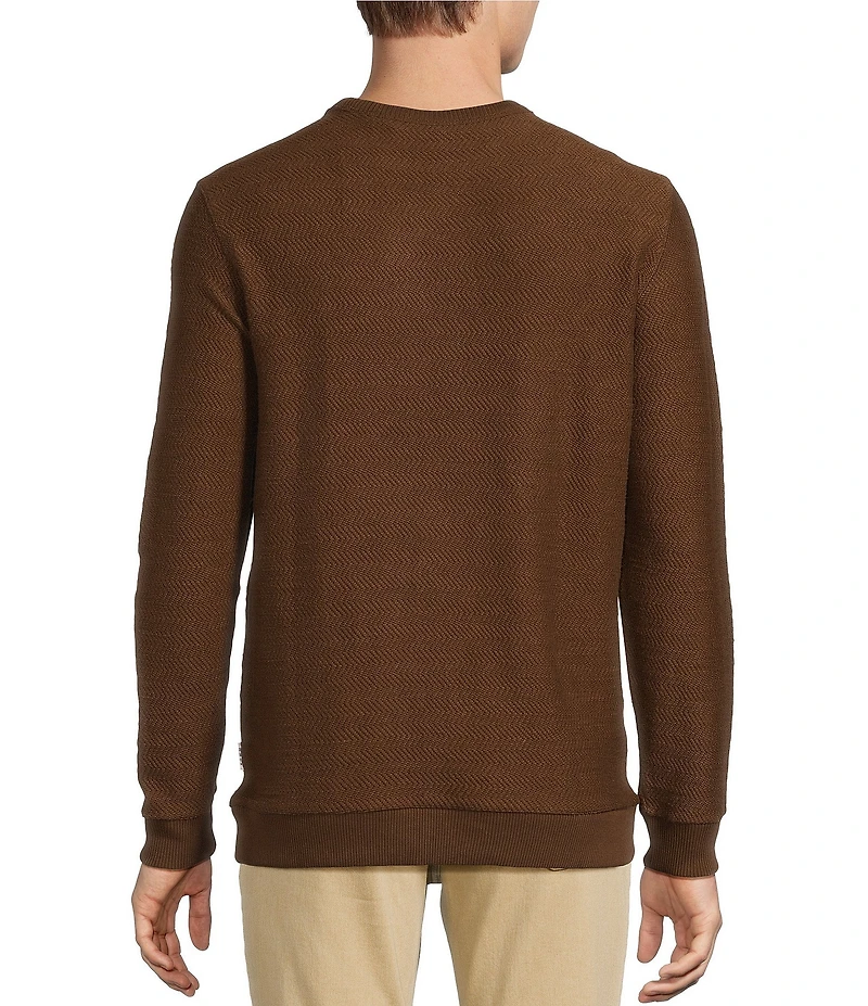 Rowm Long Sleeve Herringbone T-Shirt