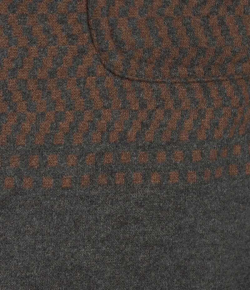 Rowm Long Sleeve Jacquard Chest Stripe Button Front Shirt