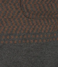 Rowm Long Sleeve Jacquard Chest Stripe Button Front Shirt