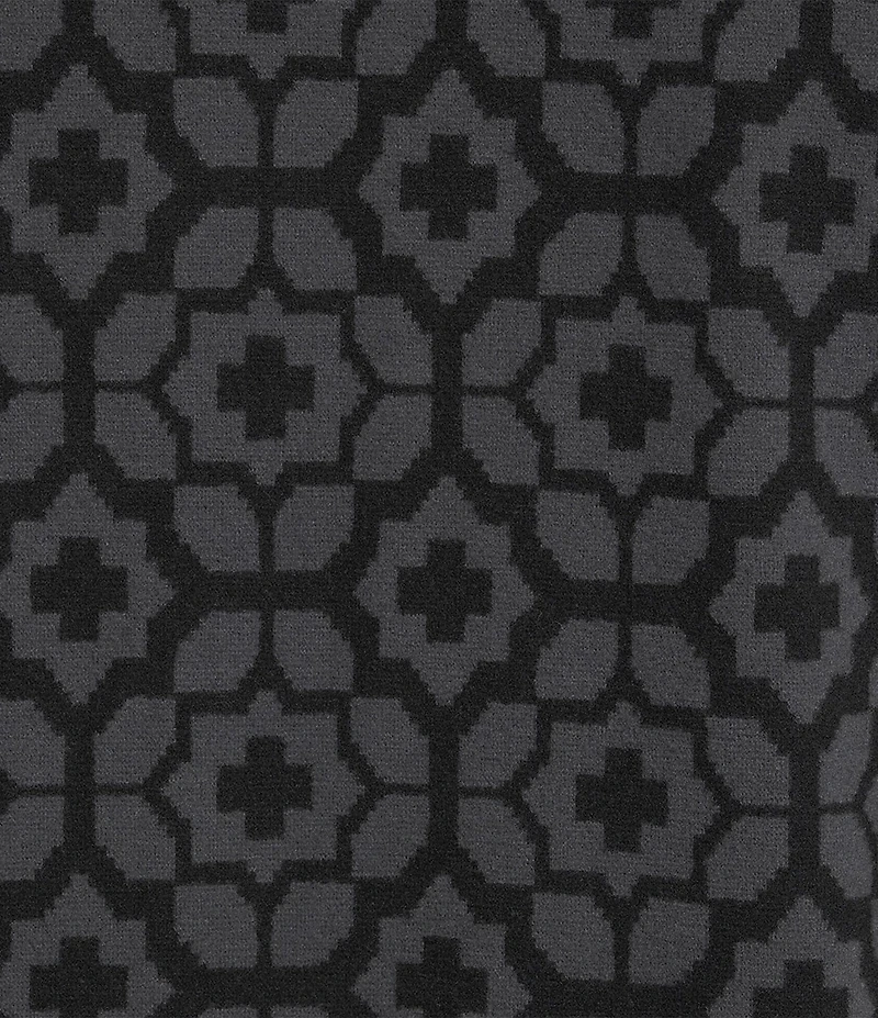 Rowm Long Sleeve Jacquard Geo Print Coatfront Shirt