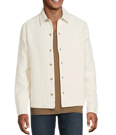 Rowm Long Sleeve Jacquard Shirt Jacket