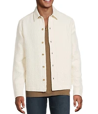 Rowm Long Sleeve Jacquard Shirt Jacket