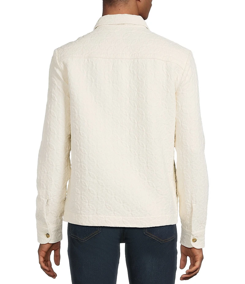 Rowm Long Sleeve Jacquard Shirt Jacket