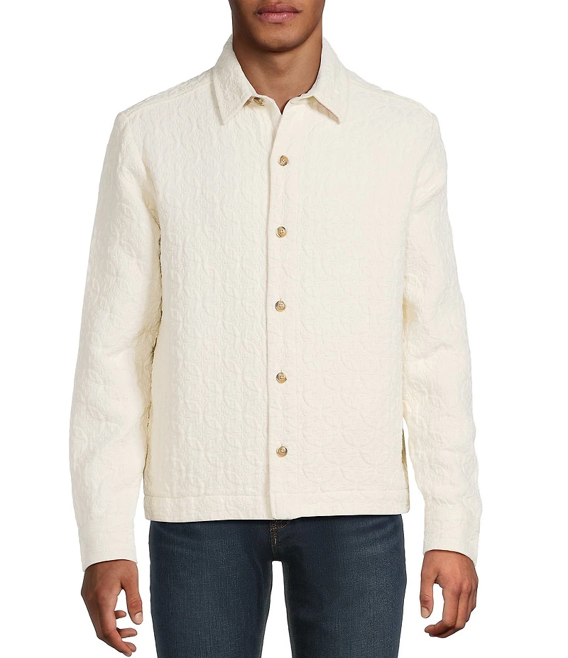 Rowm Long Sleeve Jacquard Shirt Jacket