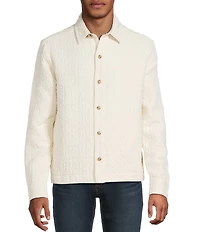 Rowm Long Sleeve Jacquard Shirt Jacket