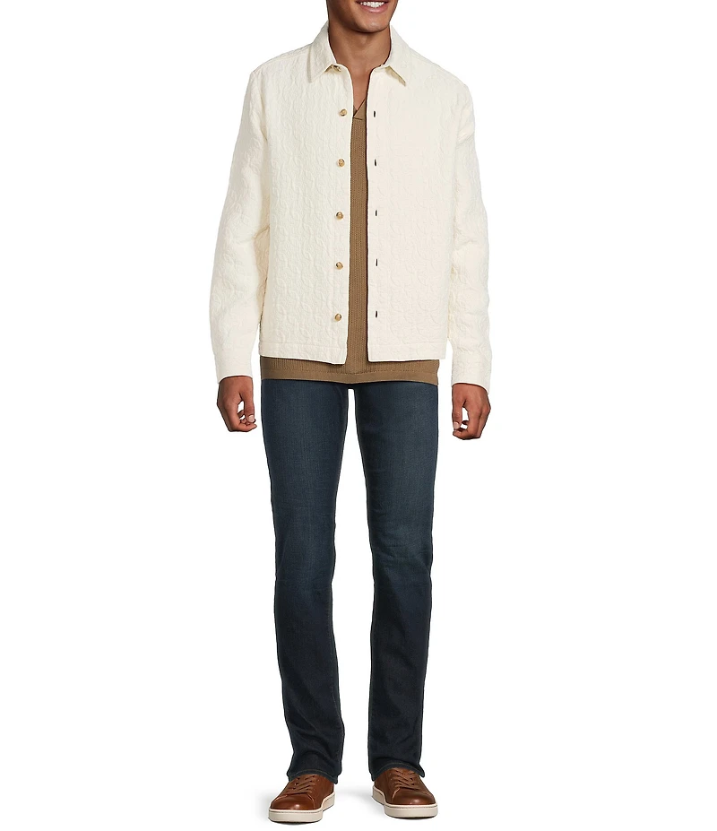 Rowm Long Sleeve Jacquard Shirt Jacket