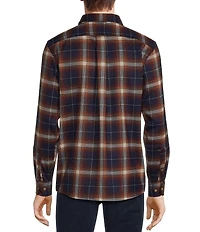 Rowm Long Sleeve Jaspe Dark Large Plaid Button Down Shirt