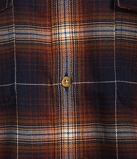 Rowm Long Sleeve Jaspe Dark Large Plaid Button Down Shirt
