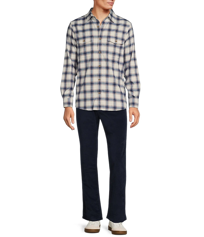 Rowm Long Sleeve Jaspe Medium Plaid Button Down Shirt