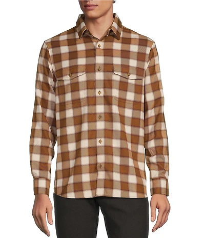 Rowm Long Sleeve Jaspe Small Buffalo Plaid Button Down Shirt