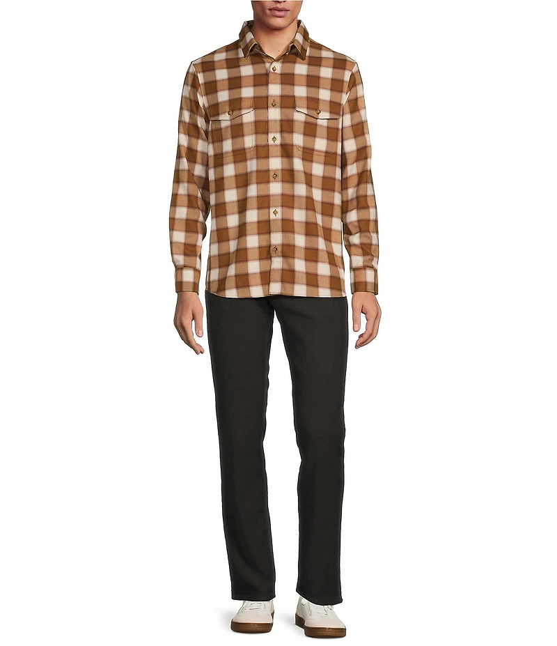 Rowm Long Sleeve Jaspe Small Buffalo Plaid Button Down Shirt