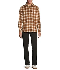 Rowm Long Sleeve Jaspe Small Buffalo Plaid Button Down Shirt