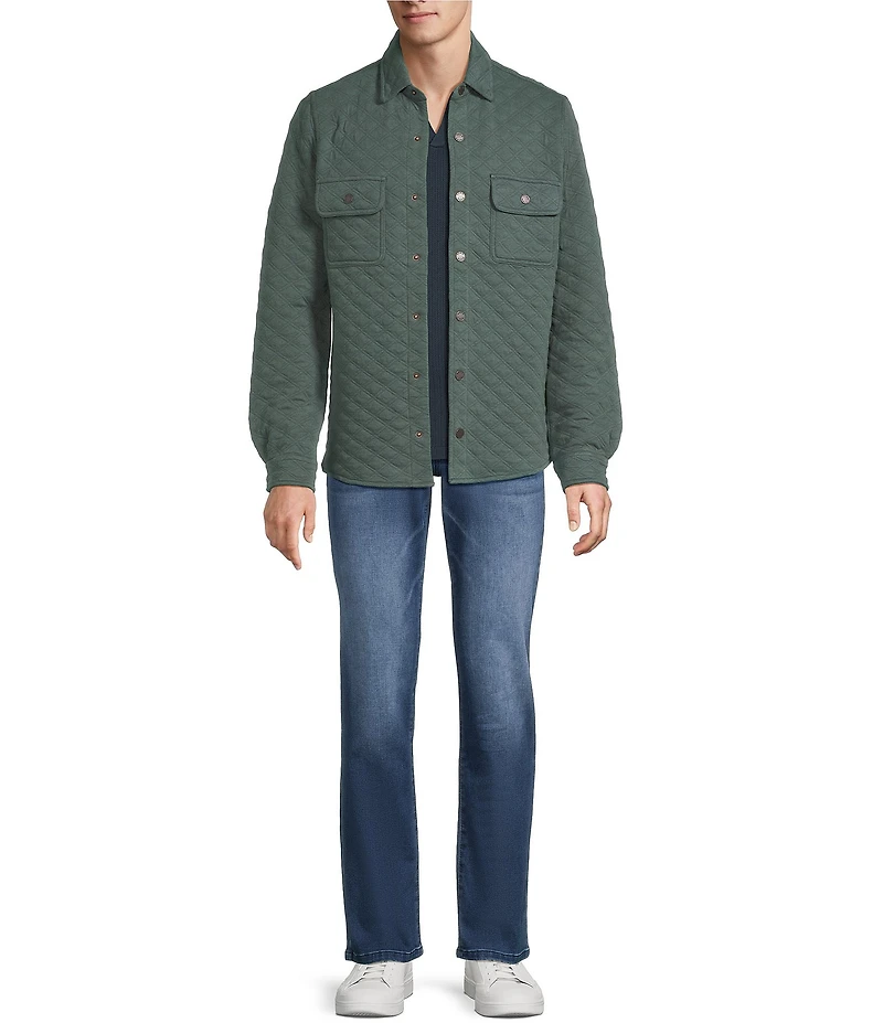 Rowm Long Sleeve Quilted Shirt Jacket